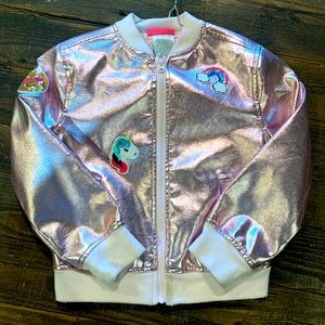 Little girls champagne pink hip hop jacket